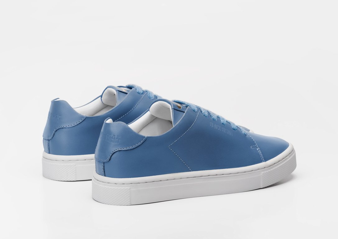 Zapatillas deportivas sneaker hombre en gamuza BLUE/LEATHER La